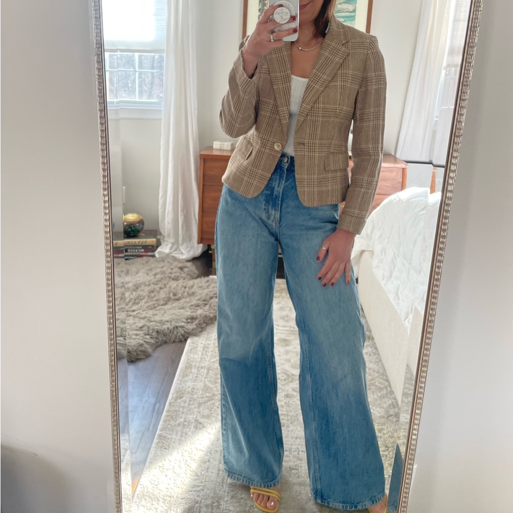Lauren Ralph Lauren Plaid Linen Blazer